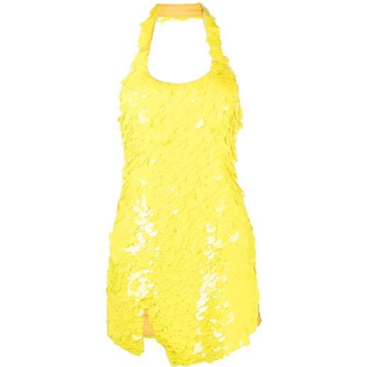 The Attico abito corto con dettaglio cut-out - giallo