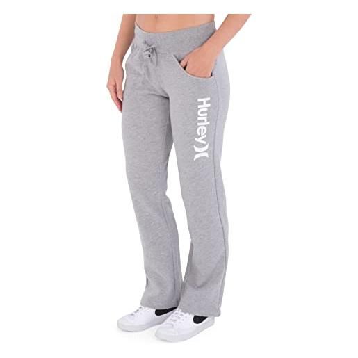 Hurley oao fleece jogger pantaloni casual, grigio scuro mélange, s donna