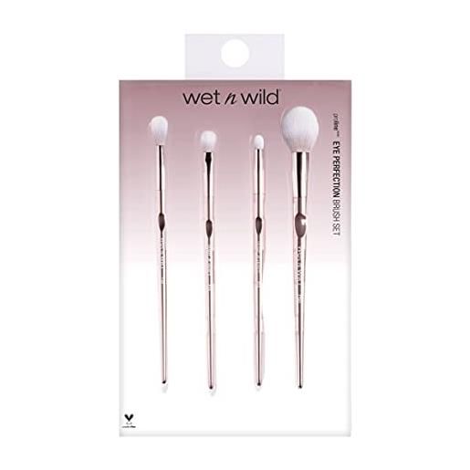 Wet n wild, eye perfection brush set, set di pennelli professionali per occhi, set con 4 pennelli per un trucco professionale, make up occhi, cruelty free - 120 g