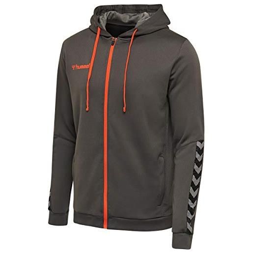 hummel hmlauthentic poly zip hoodie color: asphalt_talla: l