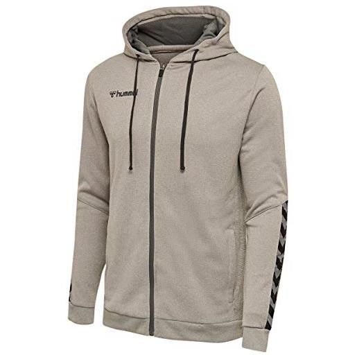 hummel hmlauthentic poly zip hoodie color: asphalt_talla: l
