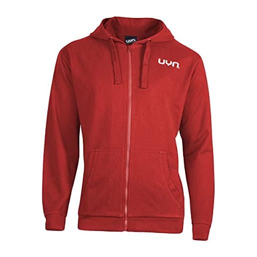 UYN uynner club sweatshirt full zip, felpa unisex-adulto, rosso pompei, xs