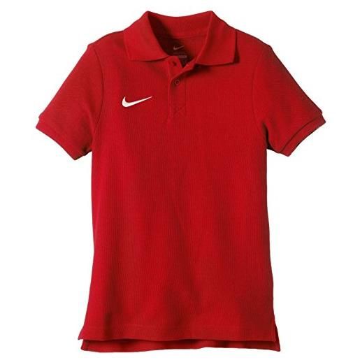 Nike team core polo youth, maglietta unisex-kids, blu scuro, 8-10 anni (s)