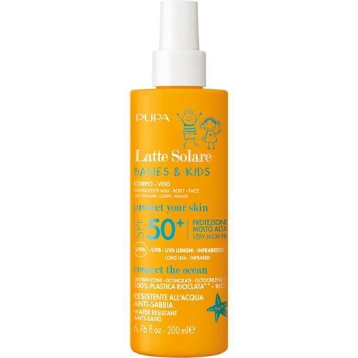 Pupa babies & kids latte solare 200ml spf50+