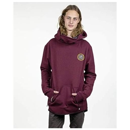 HYDROPONIC dh snow sunset, felpa unisex-adulto, bordeaux, m