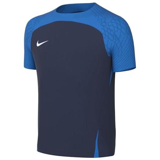 Nike unisex kids short-sleeve soccer jersey y nk df strke iii jsy ss, royal blue/obsidian/obsidian/white, dr0912-463, l