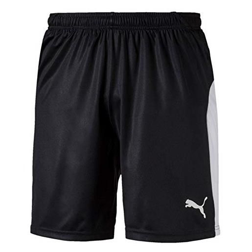 Puma liga shorts , pantaloncini da calcio uomo, nero (puma black/puma white), l