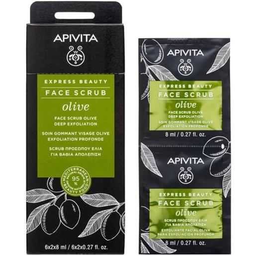 Apivita express beauty scrub viso esfoliante olive 2x8ml