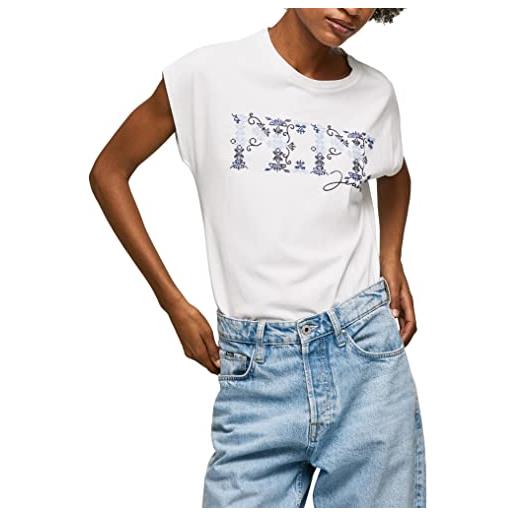 Pepe Jeans nolly, t-shirt donna, bianco (white), s