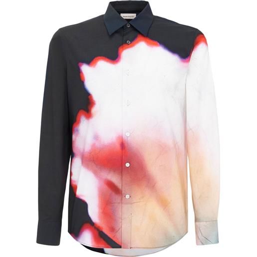 Alexander McQueen camicia solarised flower - nero