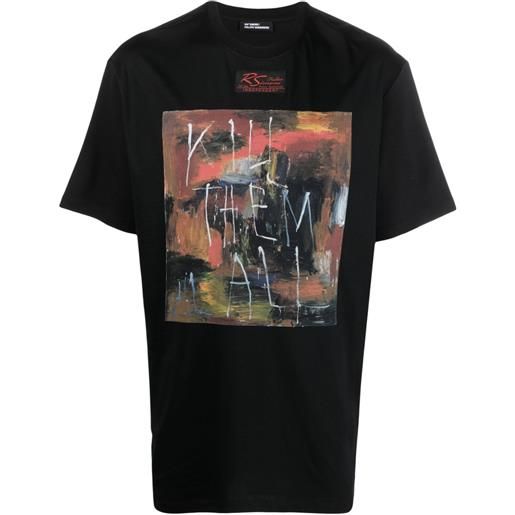 Raf Simons t-shirt con stampa grafica - nero
