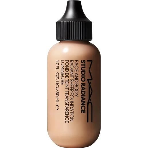 MAC Cosmetics make-up waterproof studio radiance (face and body radiant sheer foundation) 50 ml n4