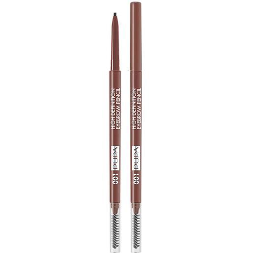 Pupa eyebrow high definition pencil - matita sopracciglia 004 extra dark