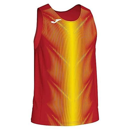 Joma 101348.609.2xs maglietta sportiva - olimpia a manica corta da ragazzo, rosso/giallo, xxs