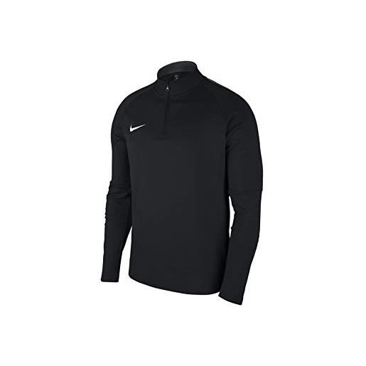 Nike academy18 drill, t-shirt a manica lunga unisex bambini, black/anthracite/white, m