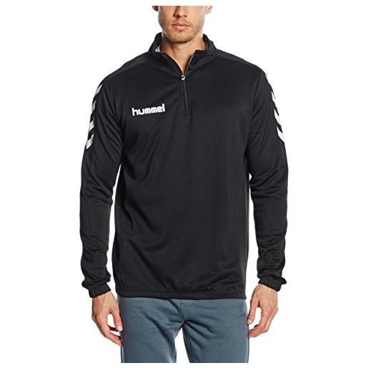 Hummel felpa da uomo, modello core, con 1/2 zip, uomo, sweatshirt core 1/2 zip, nero, s
