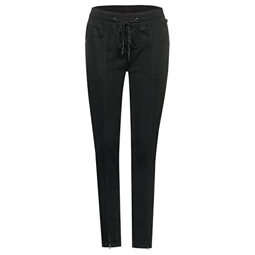 Street One 374563 jeans, rivestimento nero soft wash, 32w x 30l donna
