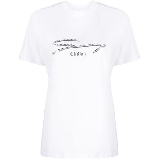 Genny t-shirt con strass - bianco