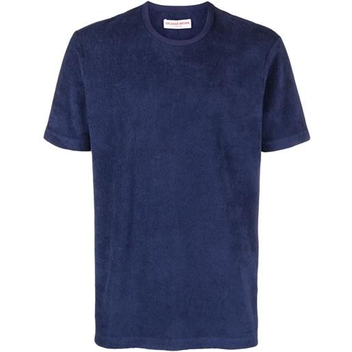 Orlebar Brown t-shirt nicolas effetto spugna - blu