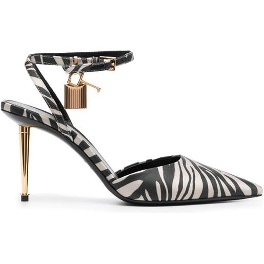 TOM FORD pumps padlock con stampa 80mm - nero