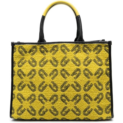 Furla borsa tote opportunity con monogramma - giallo