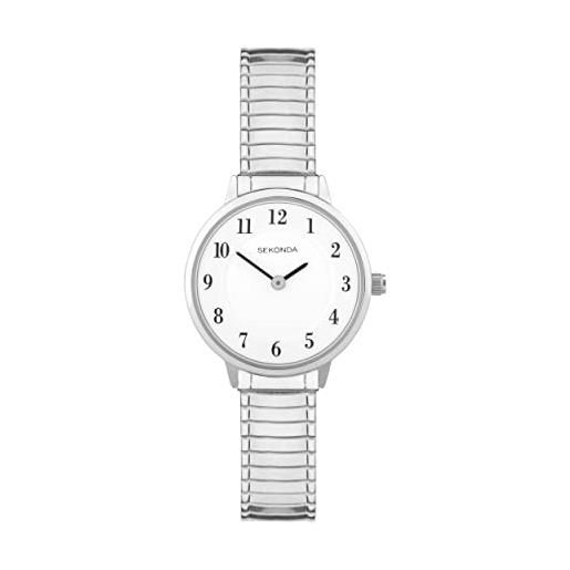 Sekonda easy reader - orologio da polso in acciaio inox, colore: argento