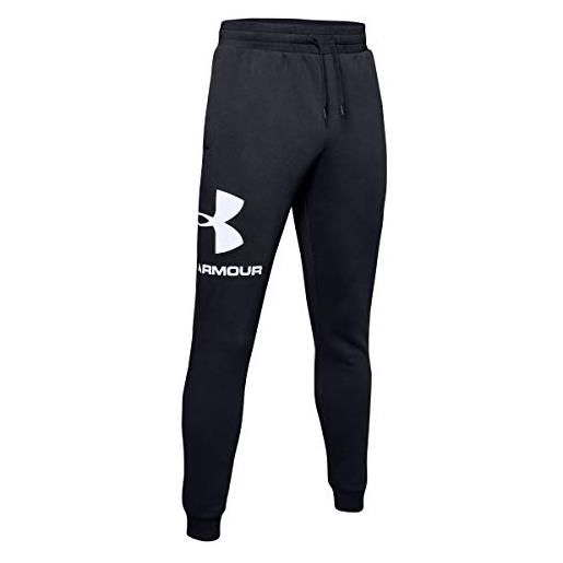 Under Armour rival fleece sportstyle logo jogger pantaloni, uomo, nero, lg