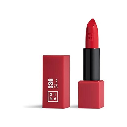 3ina makeup - the lipstick 336 - rosa scuro - rossetto matte - alta pigmentazione - rossetti cremosi - profumo di vaniglia e custodia magnetica - lucido e mat - vegan - cruelty free