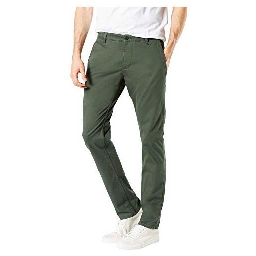 Dockers smart supreme flex skinny, pantaloni uomo, verde (deep depths), 28w / 32l
