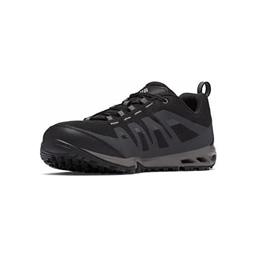 Columbia vaport vent scarpe da trekking basse da uomo, nero (black x white), 41 eu