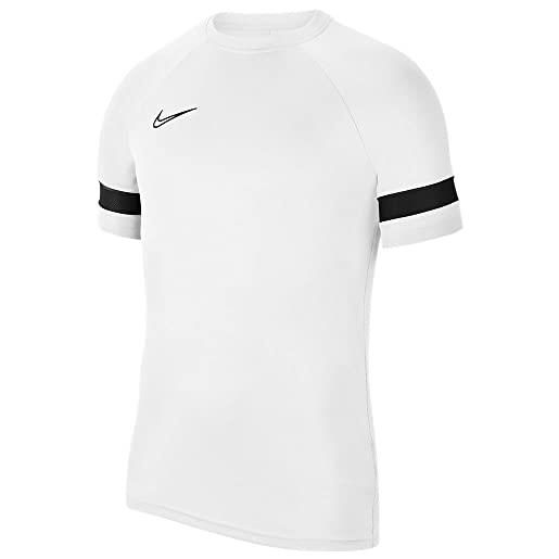 Nike dri-fit academy 21, maglia da calcio manica corta uomo, bianco (bianco/nero/nero/nero), 2xl