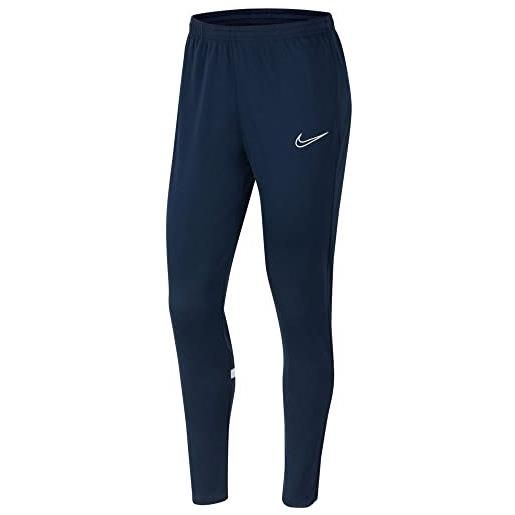 Nike academy 21 - pantaloni sportivi da donna, donna, pantaloni da ginnastica, cv2665-451, ossidiana/bianco/bianco/bianco, xl