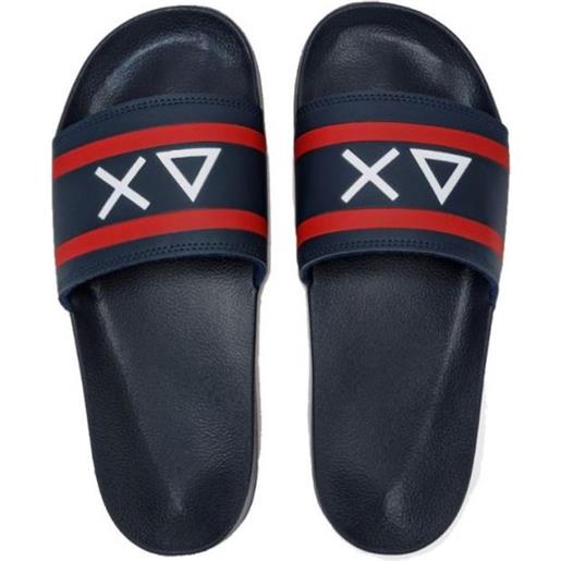 Sun 68 beach slippers navy blue logo ciabatta fascia blu/rossa uomo