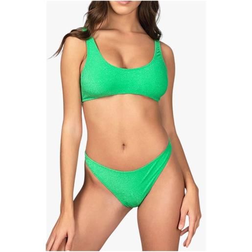 Effek bikini top americano fisso spugna verde fluo donna