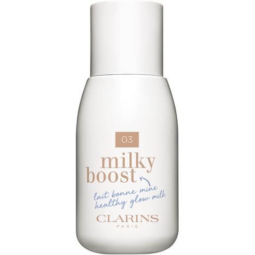 Clarins milky boost colore in latte, luminosità 04 milky auburn