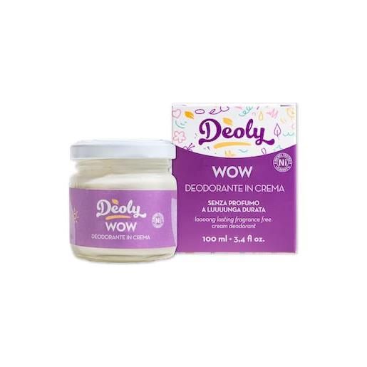 Derma Viridis deoly wow plastic free deodorante in crema senza profumo a lunga durata 100 ml deodorante solido naturale