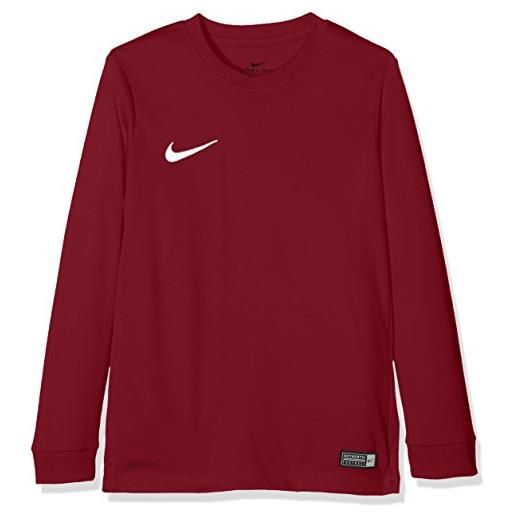 Nike pro vent, maglietta aderente ss con scollo a v bambino, multicolore (midnight navy/white), l