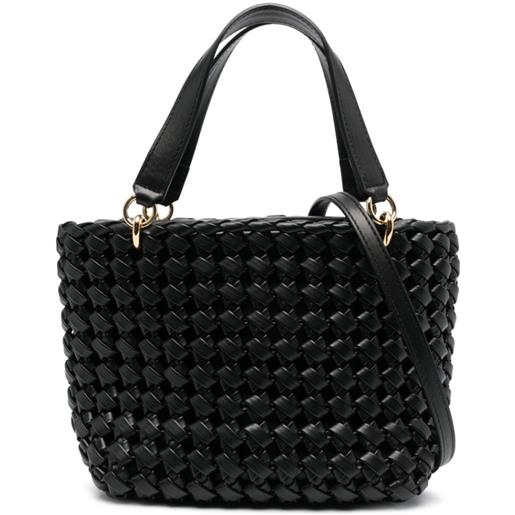 Themoirè borsa tote kobo knots - nero