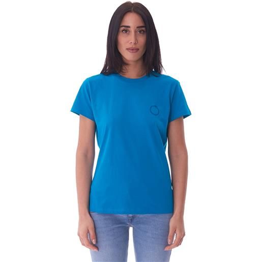 Trussardi Jeans t-shirt trussardi basic con logo, colore turchese