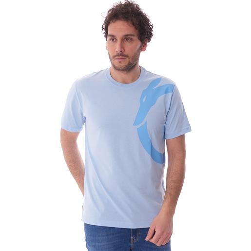 Trussardi Jeans t-shirt trussardi con stampa sulla spalla, colore celeste