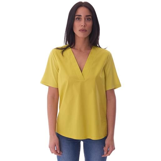 MARIA BELLENTANI t-shirt MARIA BELLENTANI in doppio tessuto, colore giallo