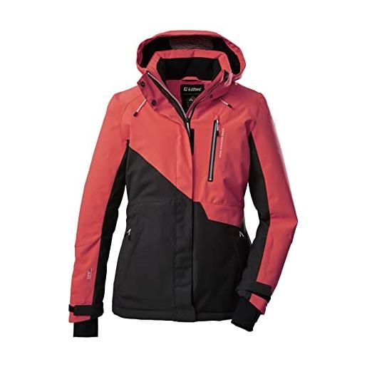 Killtec (kilah) women's giacca da sci/giacca funzionale con cappuccio staccabile con zip e paraneve ksw 144 wmn ski jckt, melange antracite, 42, 38624-000