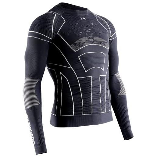 X-bionic moto energizer 4.0 shirt, uomo, charcoal/pearl grey, l