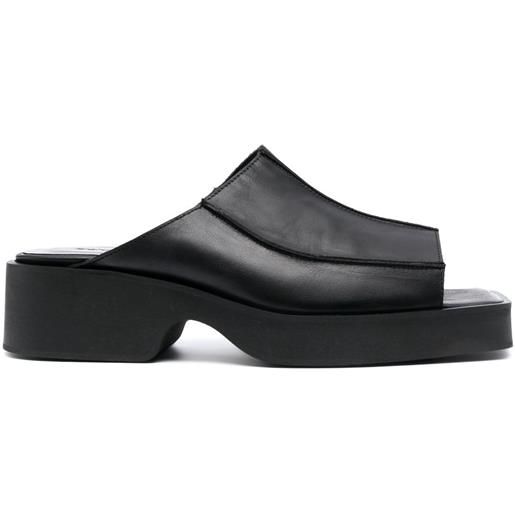 Eckhaus Latta sandali con tacco largo - nero