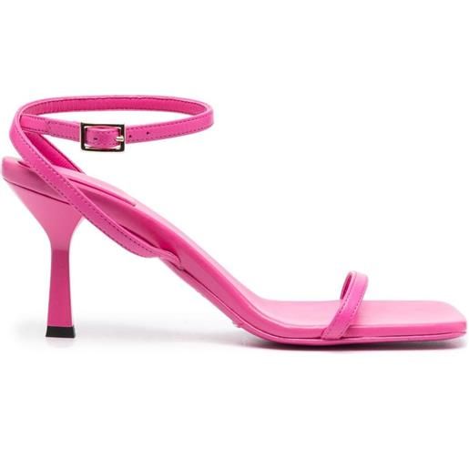 Semicouture sandali con punta quadrata - rosa