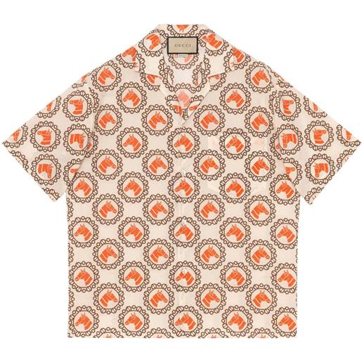 Gucci camicia con stampa - toni neutri