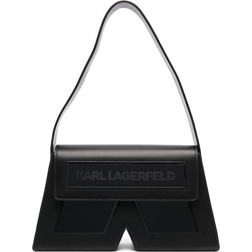 Karl Lagerfeld borsa a spalla k/essential k in pelle - nero