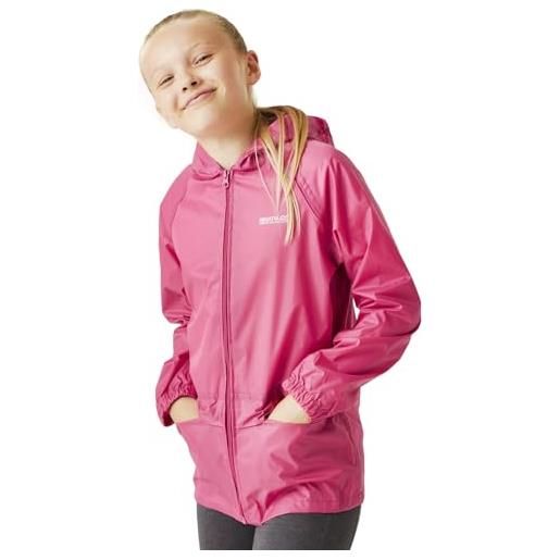 Regatta, giacca a vento strombreak bambina per attività all'aria aperta, rosa (rosa - jem), 2