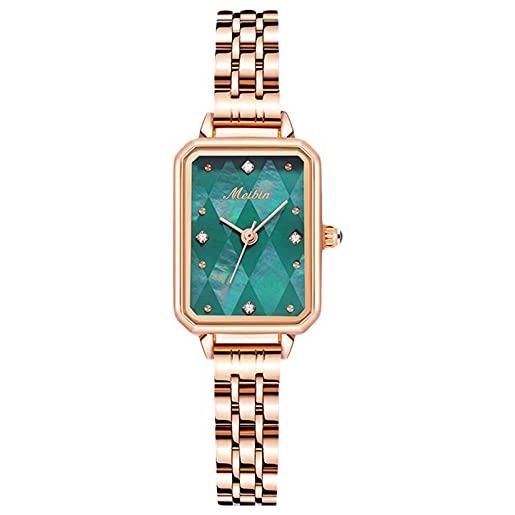 RORIOS donna orologio analogico al quarzo orologio con slim oro rosa cinturino in acciaio inossidabile moda orologio da polso per donna