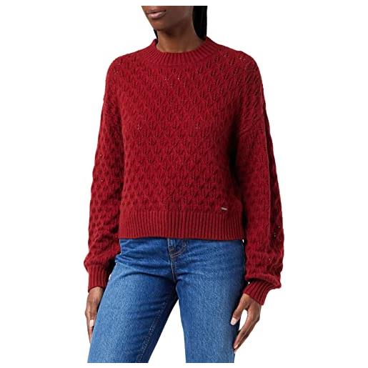 Pepe Jeans beatrix, long sleeves knits donna, blu (dulwich), m